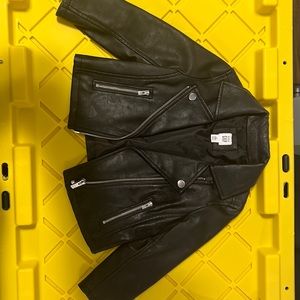 Black / faux leather jacket / toddler 2T / GAP